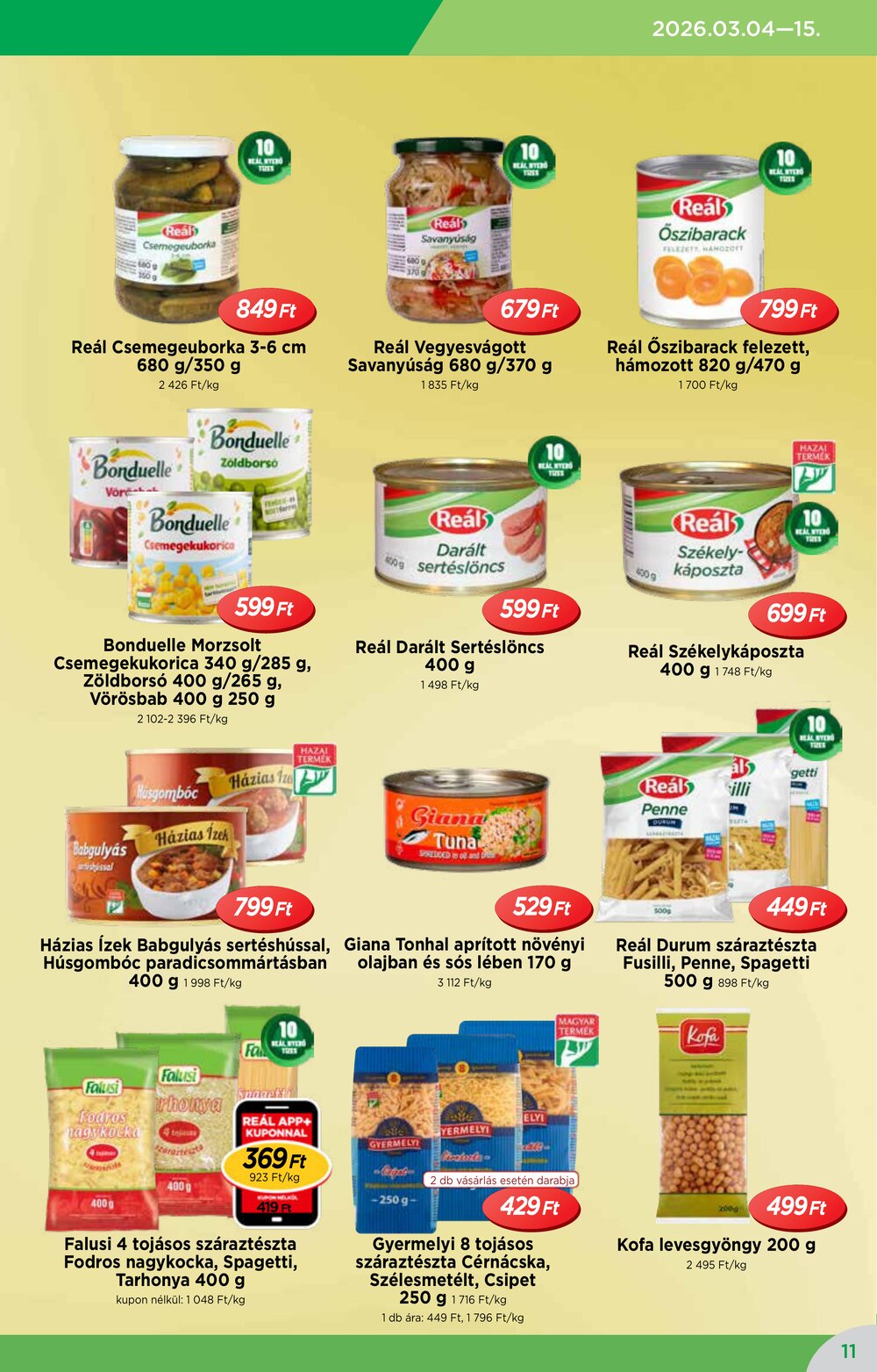 Reál akciós újság 2026.03.04-től - 11. oldal.