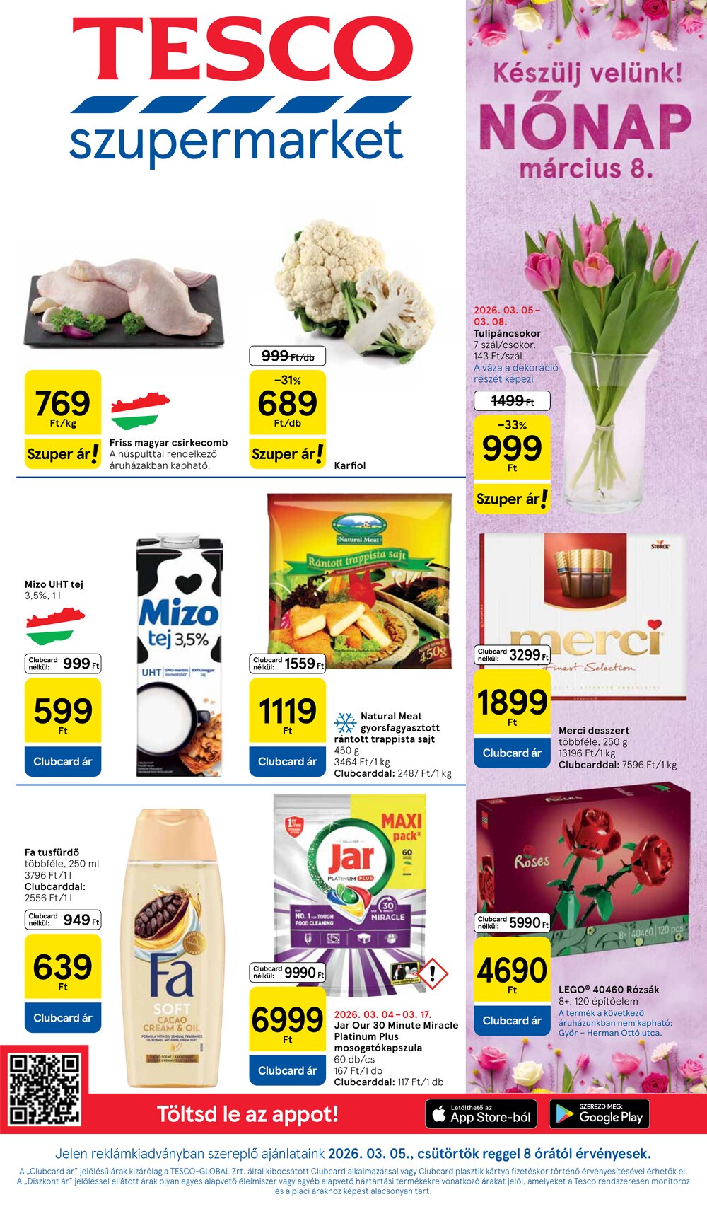 Tesco akciós újság 2026.03.05-től - 1. oldal.