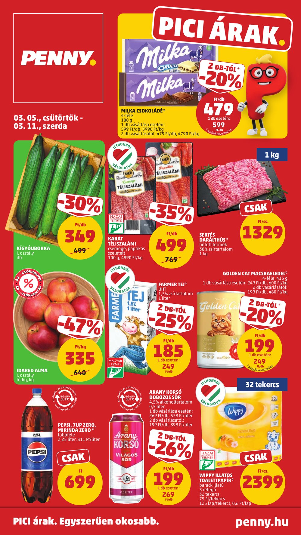 Penny Market akciós újság 2026.03.05-től - 1. oldal.