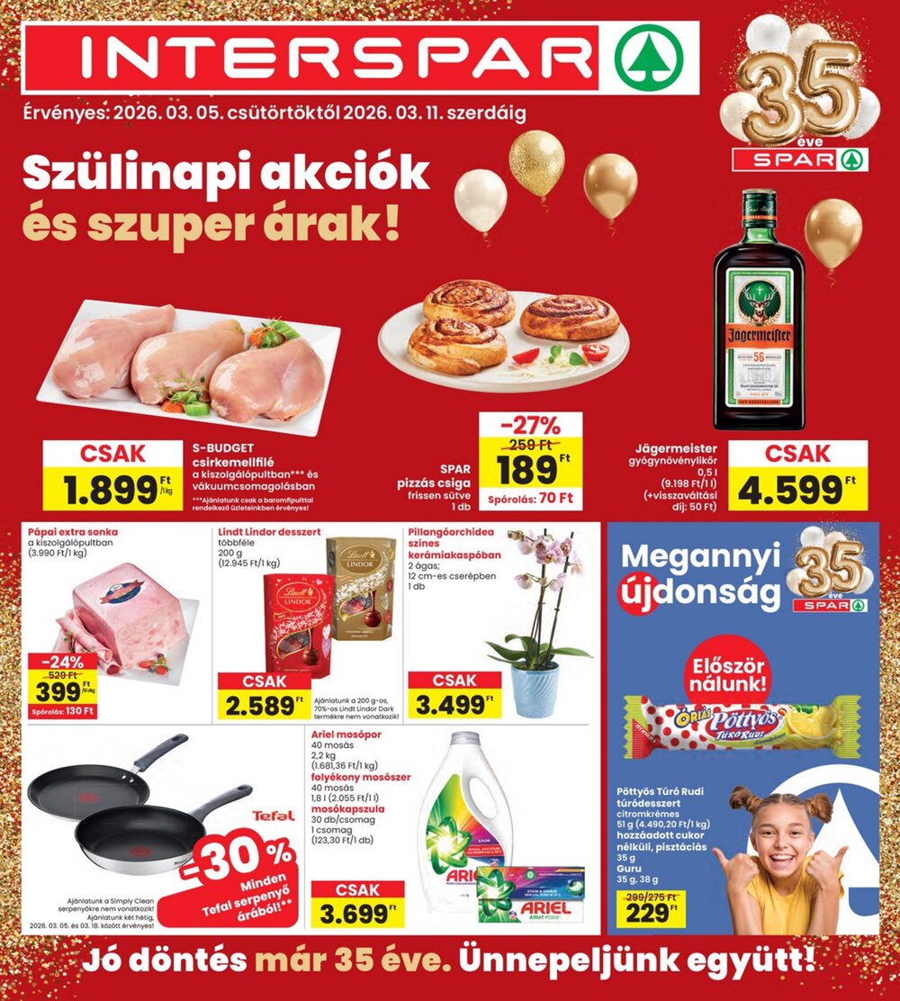 Interspar akciós újság 2026.03.05-től - 1. oldal.