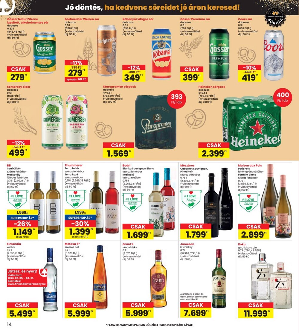 Interspar akciós újság 2026.03.05-től - 14. oldal.