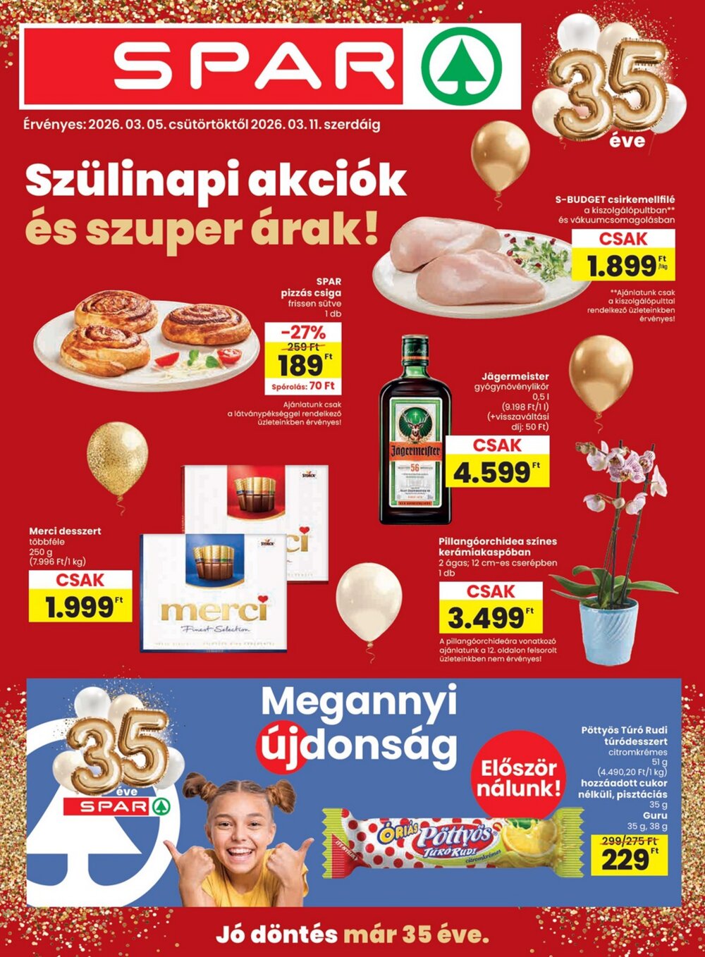 Spar akciós újság 2026.03.05-től - 1. oldal.