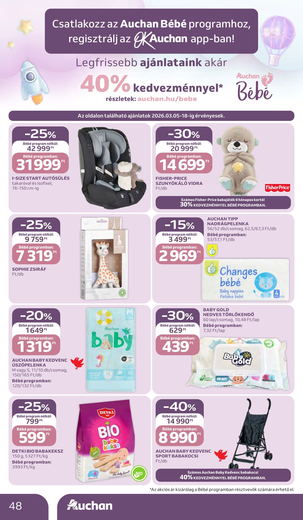 Auchan akciós újság 2026.03.05-től - 48. oldal.