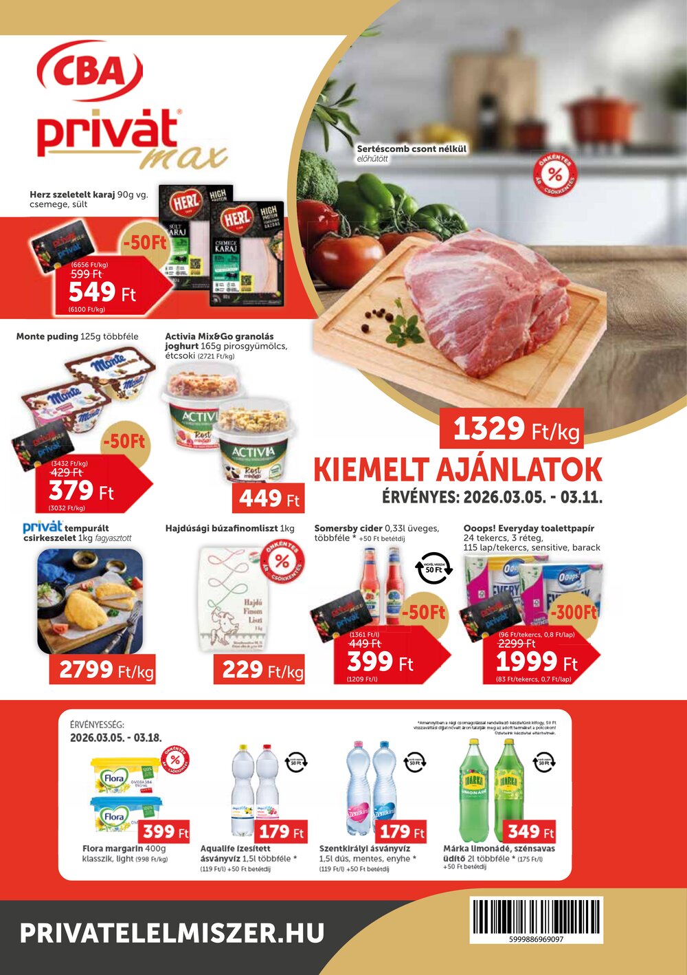Privát akciós újság 2026.03.05-től - 1. oldal.