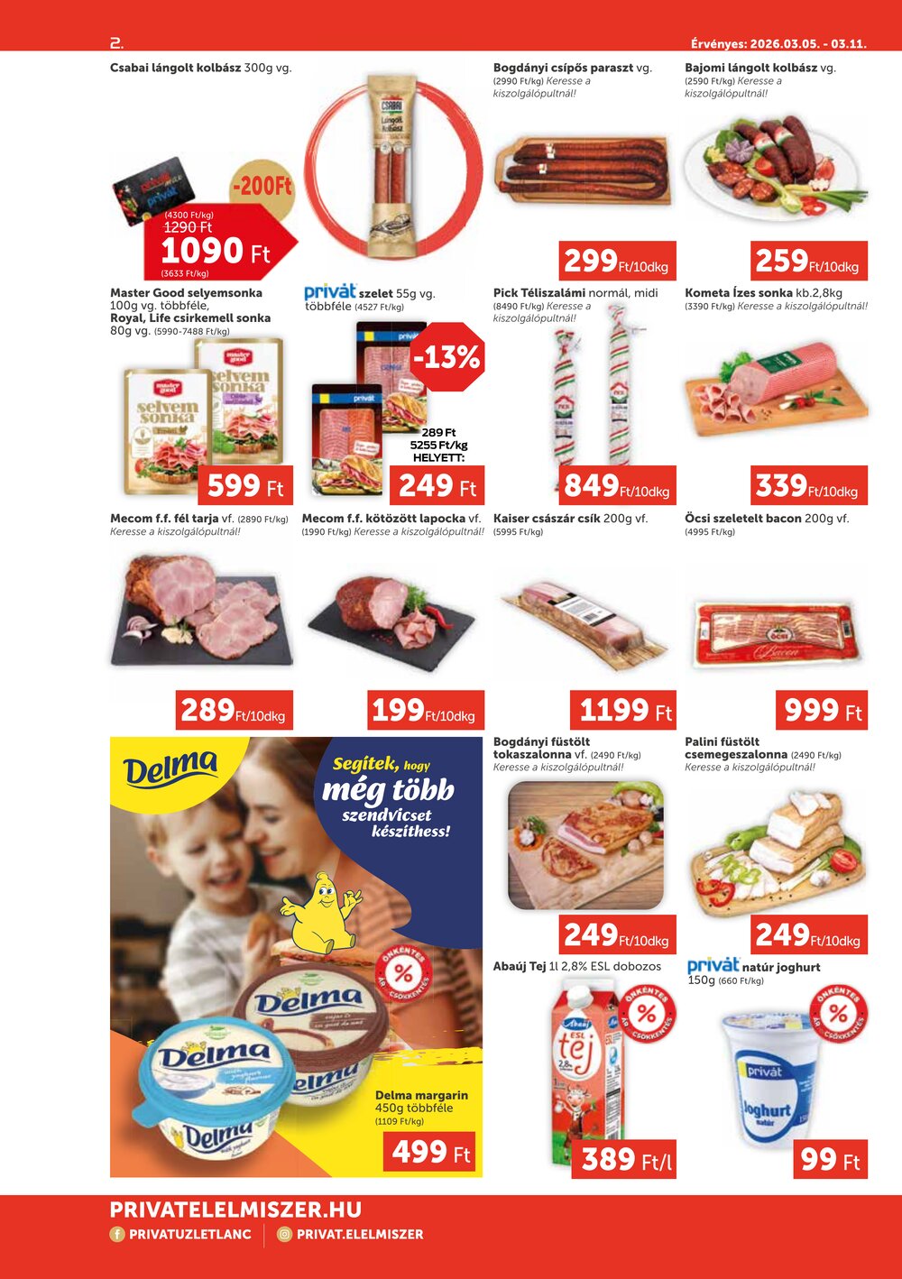 Privát akciós újság 2026.03.05-től - 2. oldal.