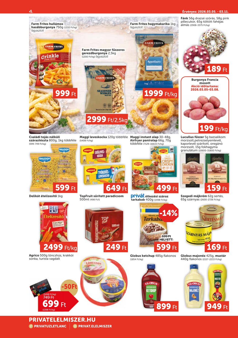 Privát akciós újság 2026.03.05-től - 4. oldal.