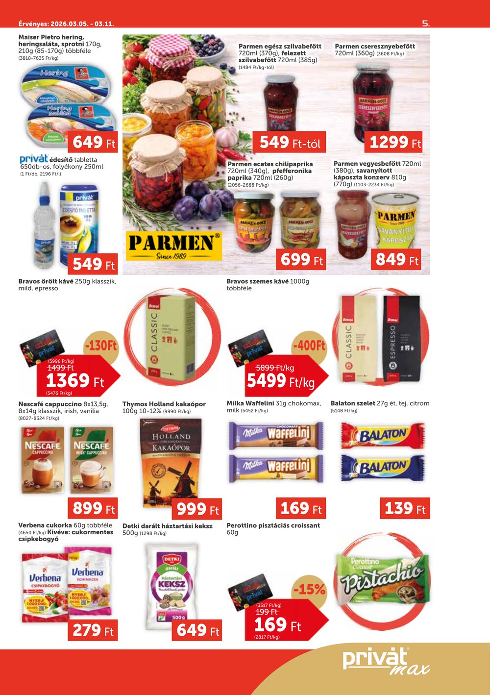Privát akciós újság 2026.03.05-től - 5. oldal.