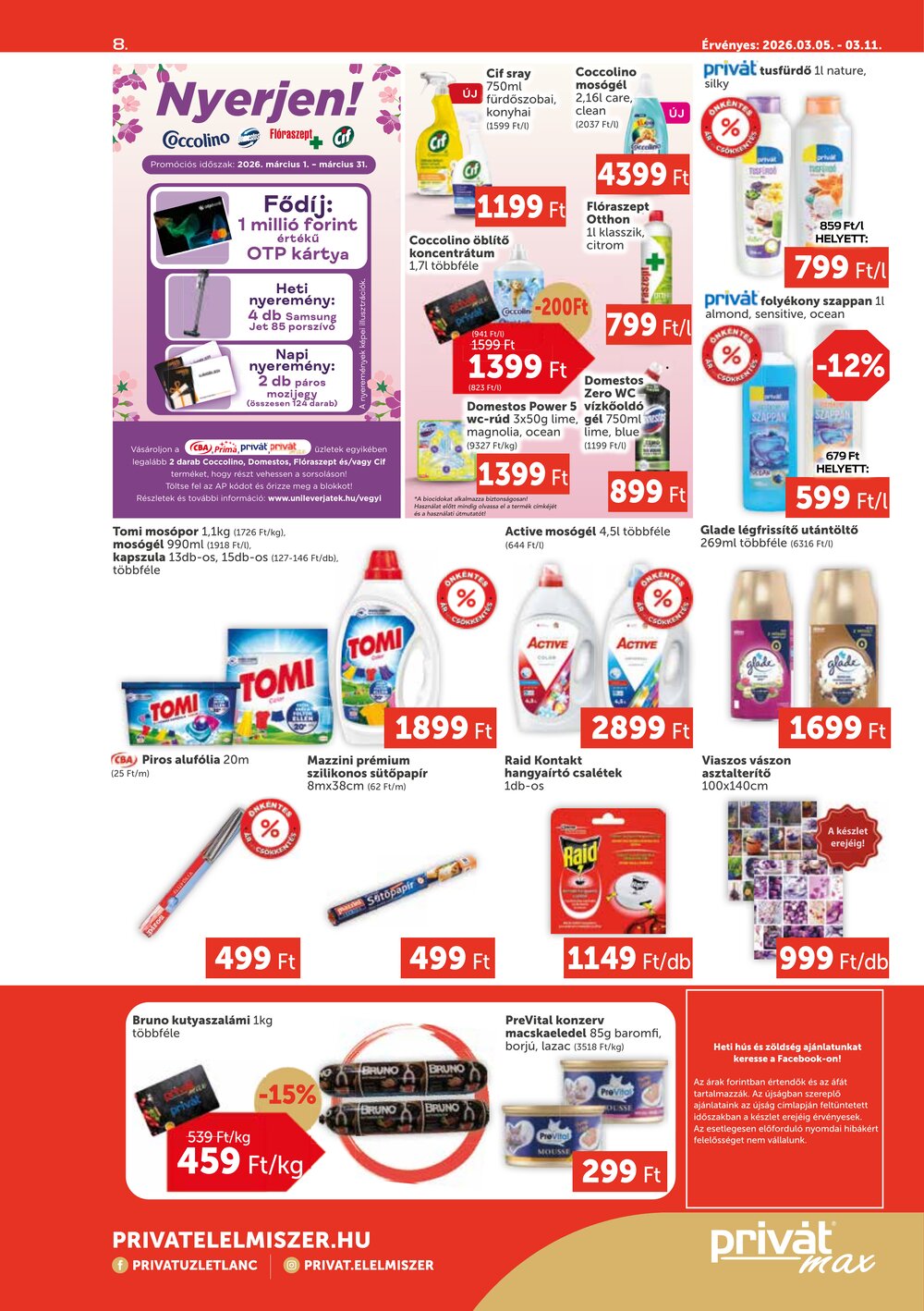 Privát akciós újság 2026.03.05-től - 8. oldal.