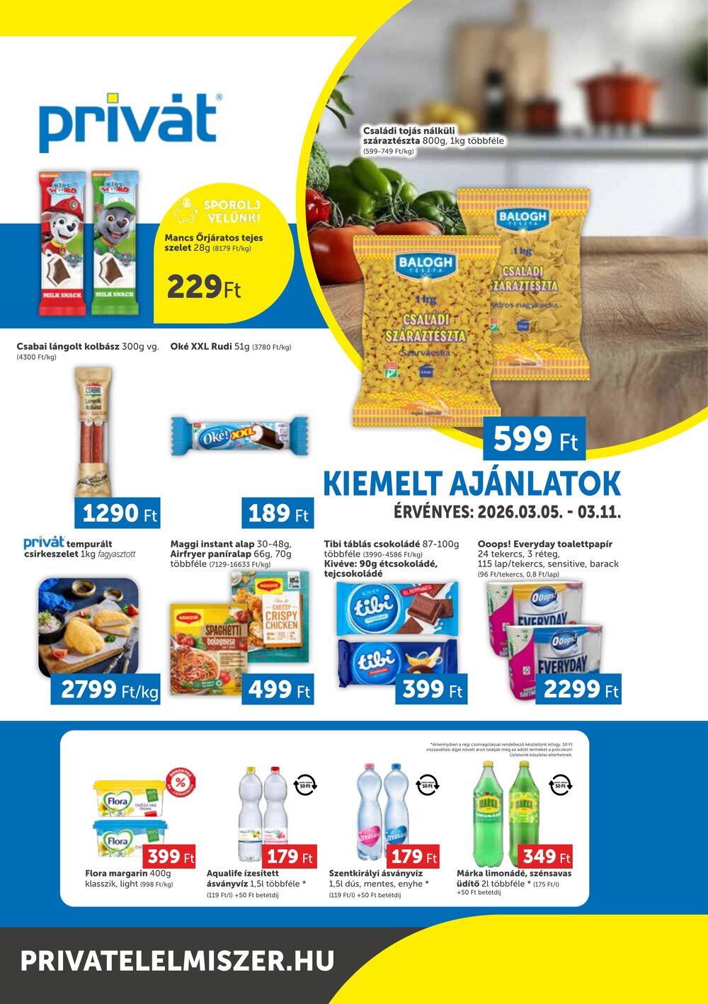 Privát akciós újság 2026.03.05-től - 1. oldal.