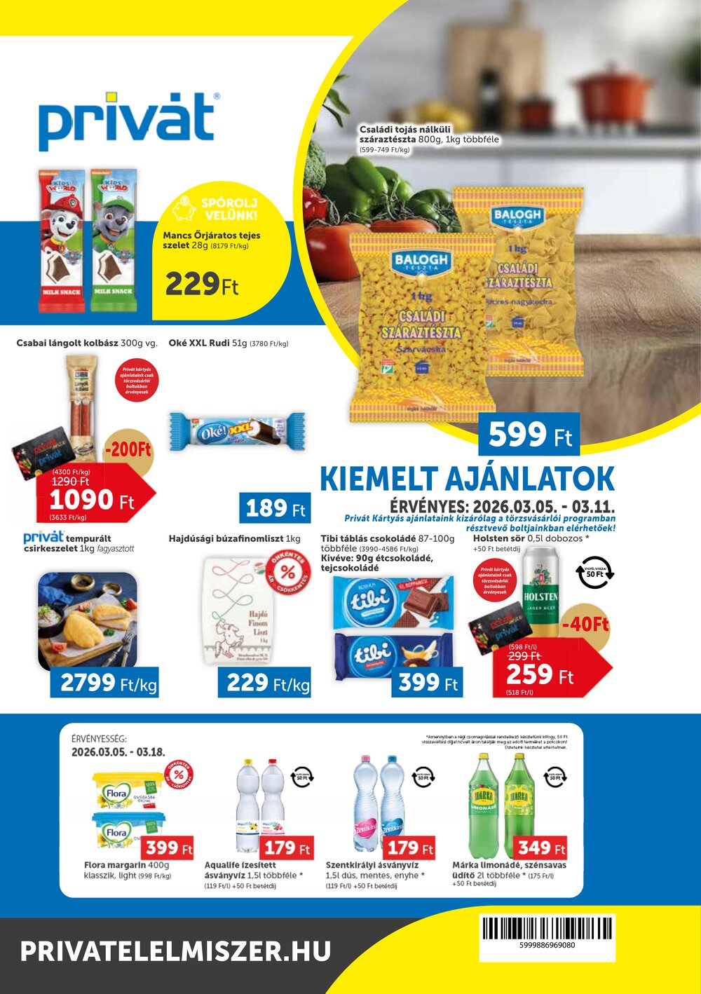 Privát akciós újság 2026.03.05-től - 1. oldal.