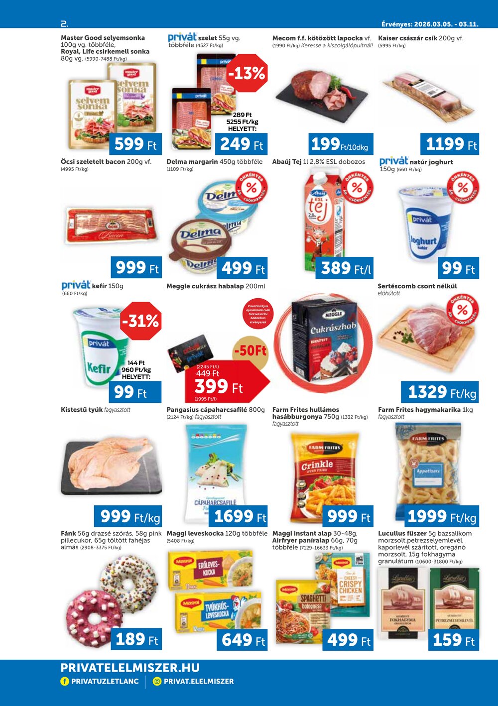Privát akciós újság 2026.03.05-től - 2. oldal.
