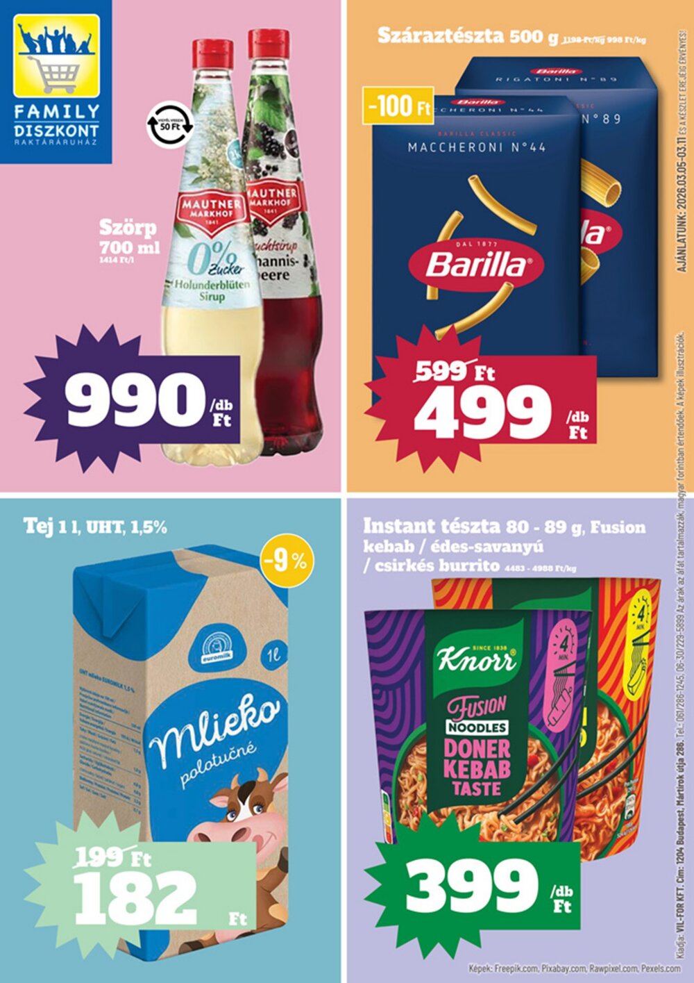 Family Diszkont akciós újság 2026.03.05-től - 1. oldal.