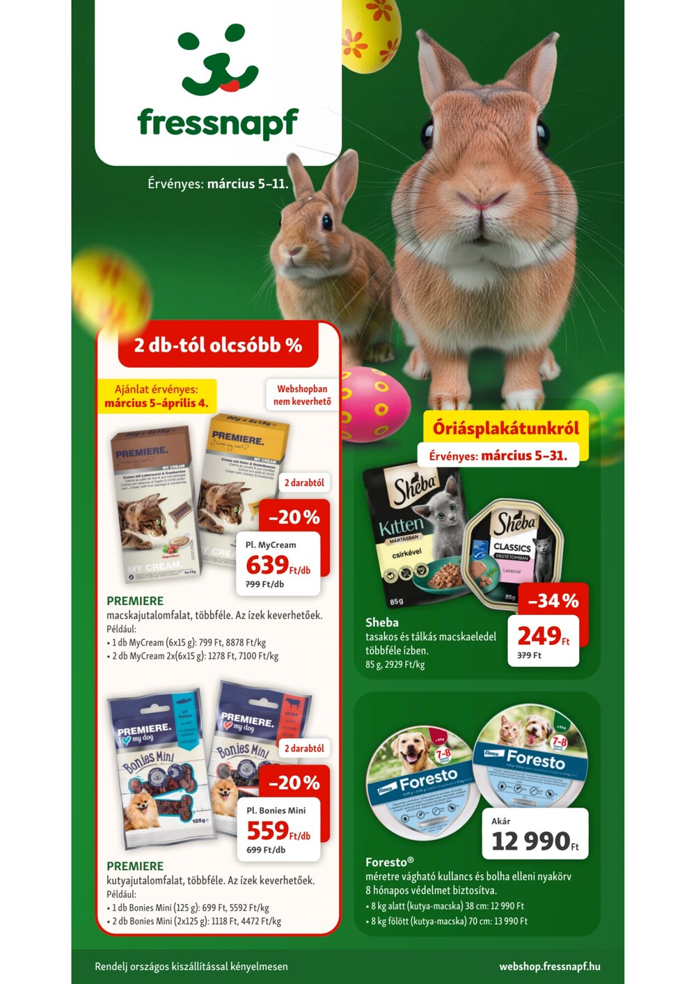 Fressnapf akciós újság 2026.03.05-től - 1. oldal.