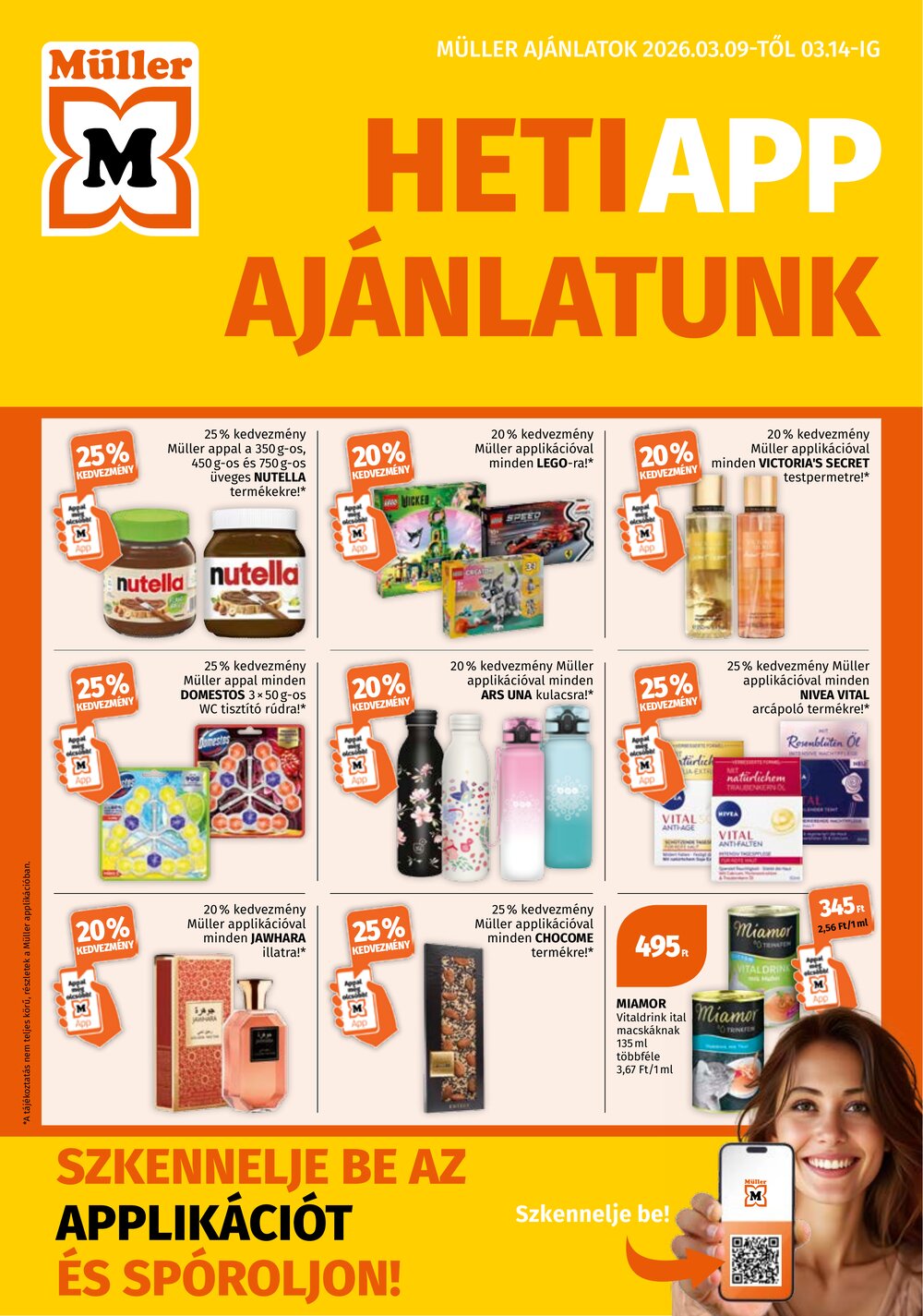 Müller drogéria akciós újság 2026.03.09-től - 1. oldal.