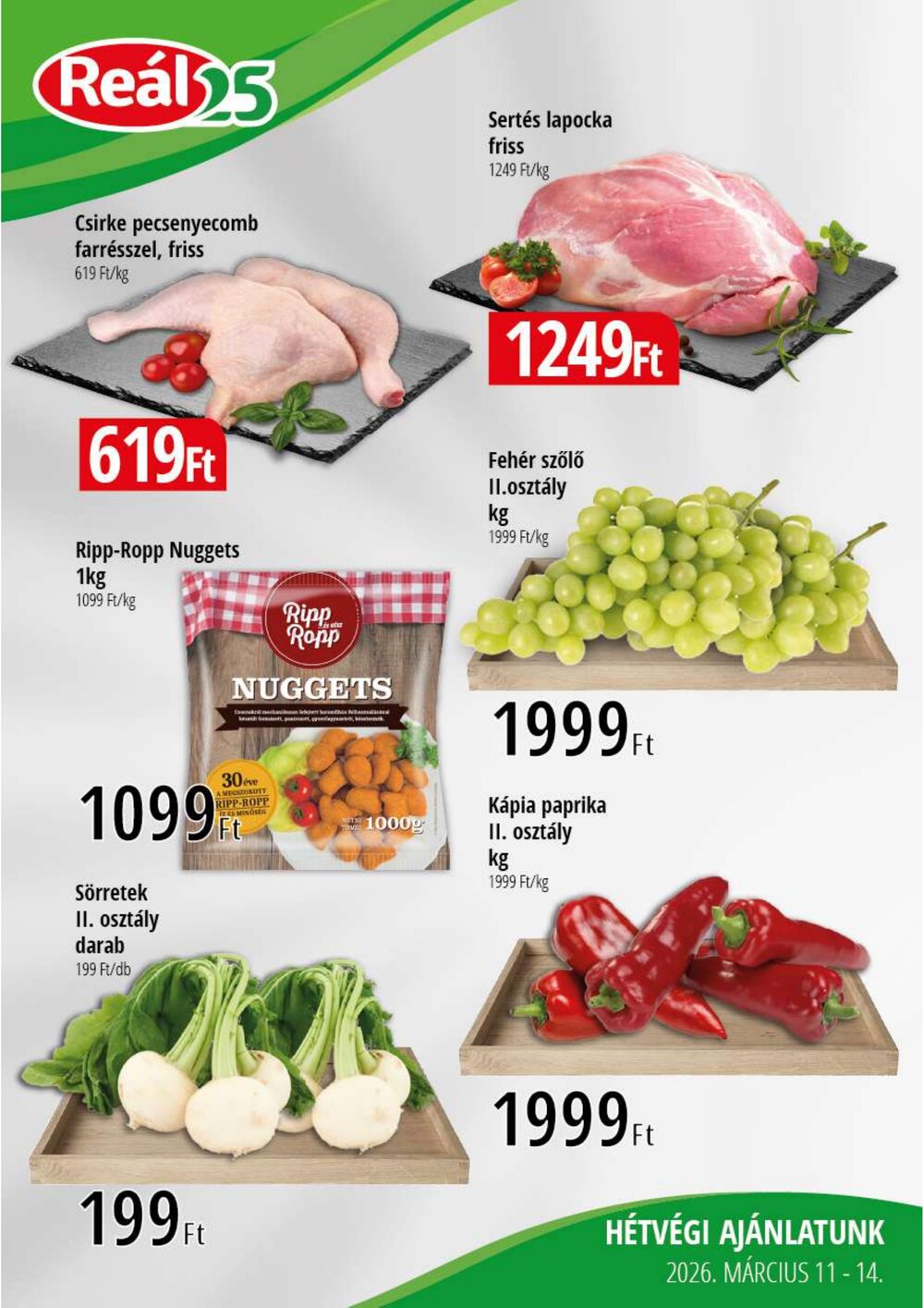 Reál akciós újság 2026.03.11-től - 1. oldal.