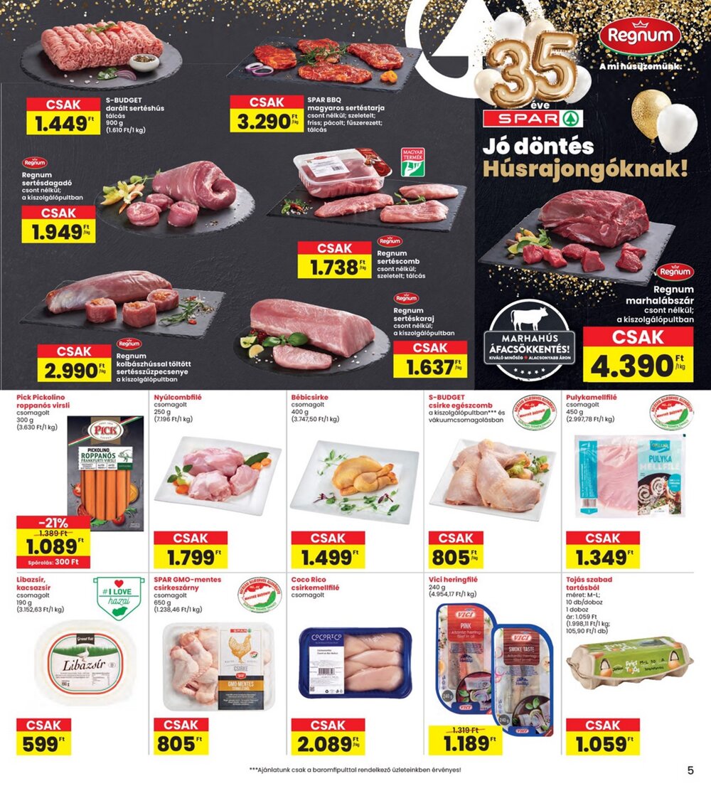 Interspar akciós újság 2026.03.12-től - 5. oldal.