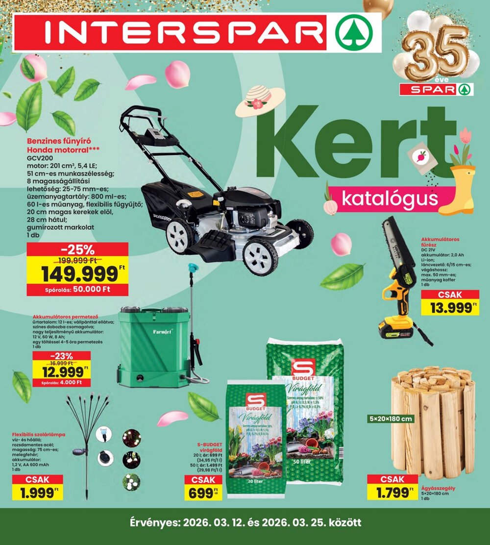 Interspar akciós újság 2026.03.12-től - 1. oldal.