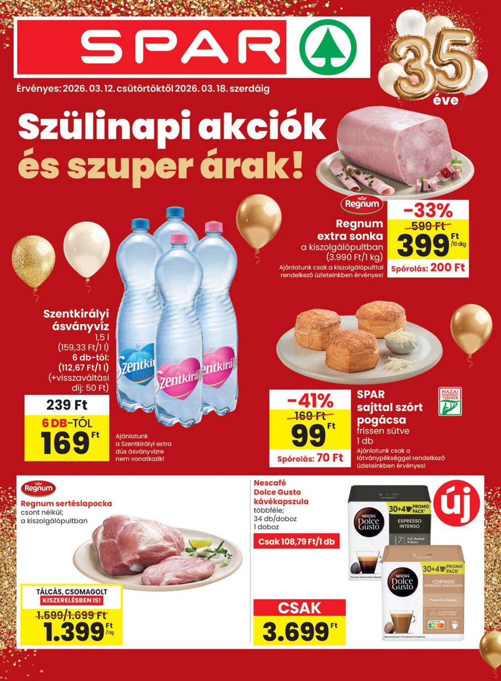 Spar akciós újság 2026.03.12-től - 1. oldal.