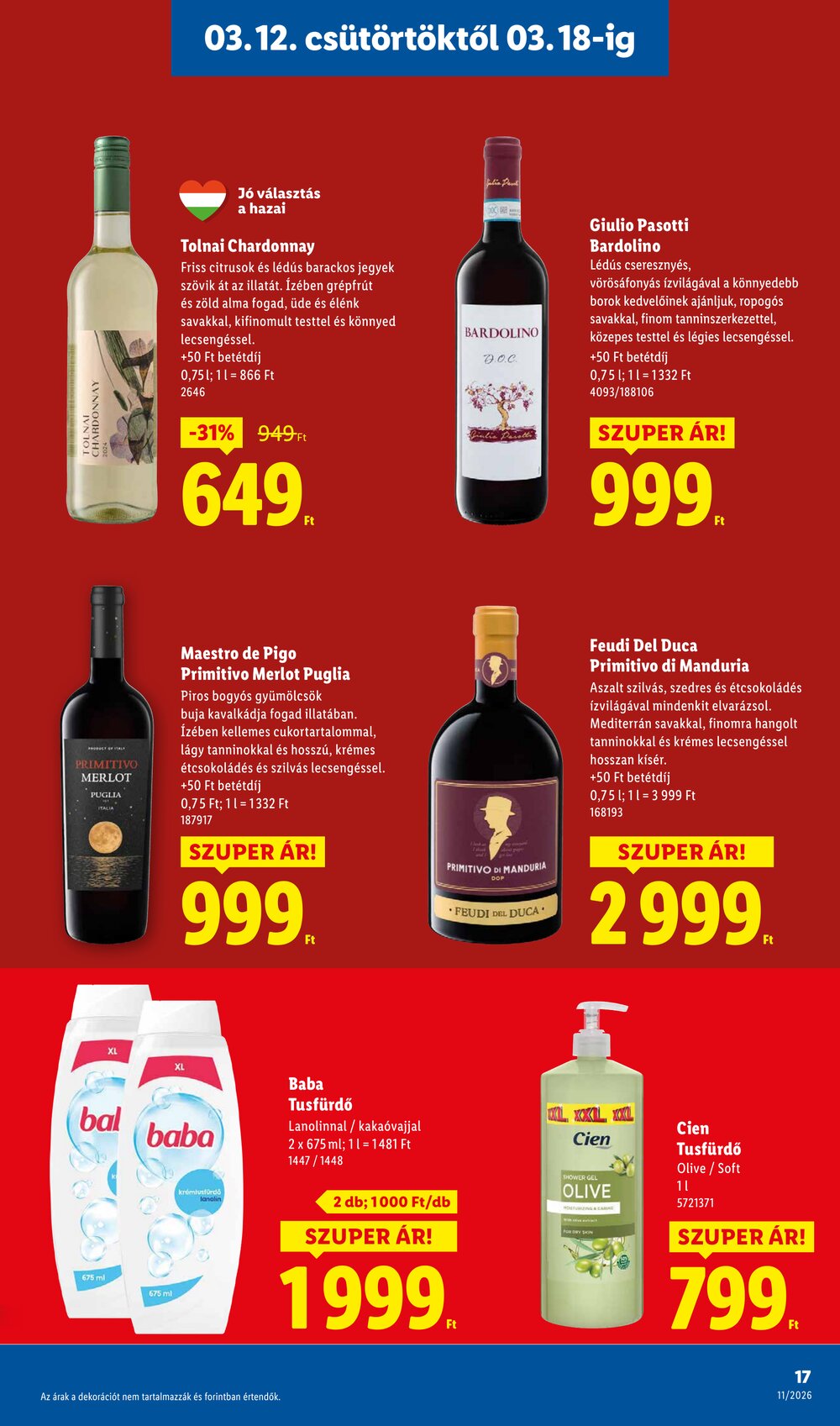 Lidl akciós újság 2026.03.12-től - 17. oldal.