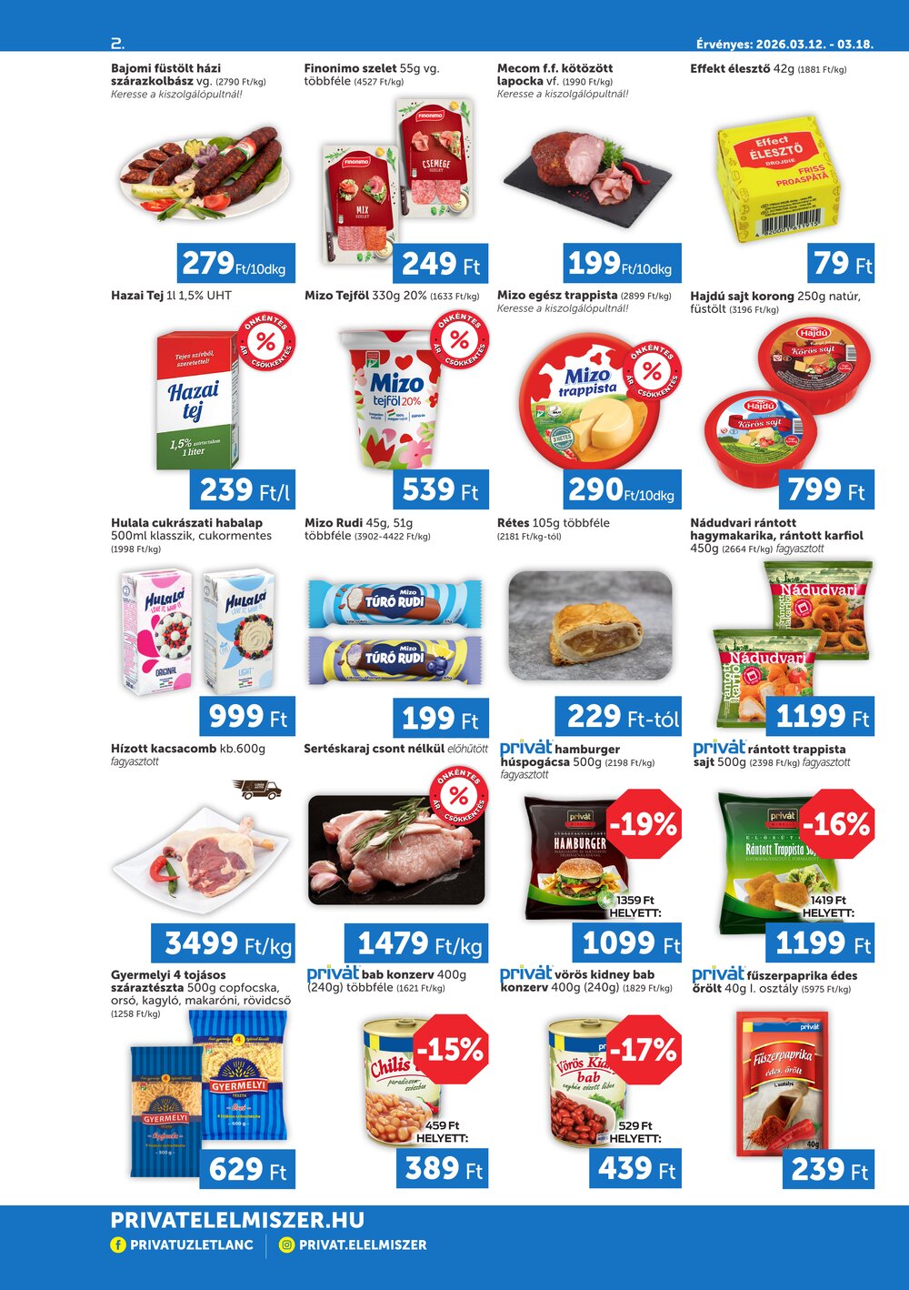 Privát akciós újság 2026.03.12-től - 2. oldal.