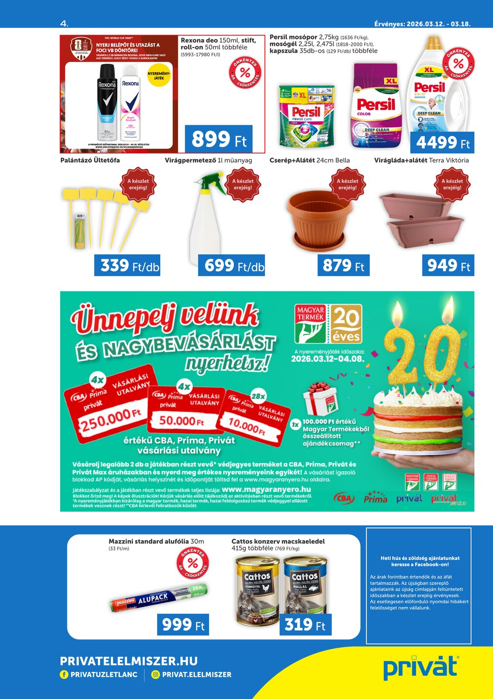 Privát akciós újság 2026.03.12-től - 4. oldal.