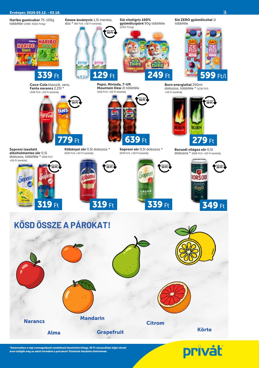 Privát akciós újság 2026.03.12-től - 3. oldal.