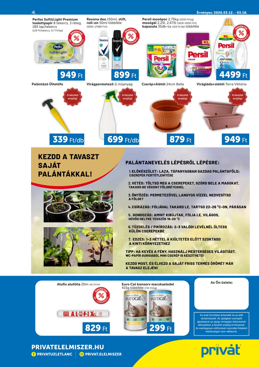 Privát akciós újság 2026.03.12-től - 4. oldal.
