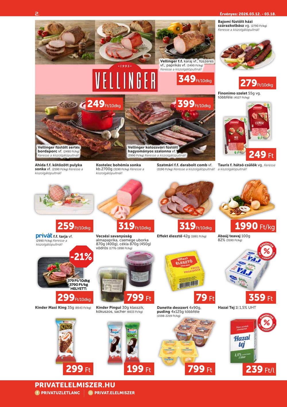 Privát akciós újság 2026.03.12-től - 2. oldal.