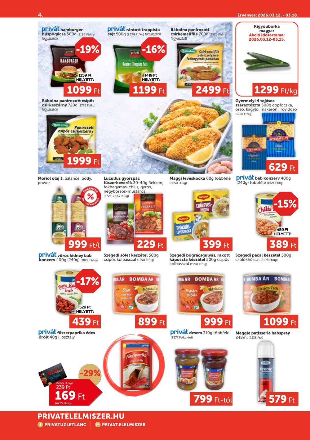 Privát akciós újság 2026.03.12-től - 4. oldal.