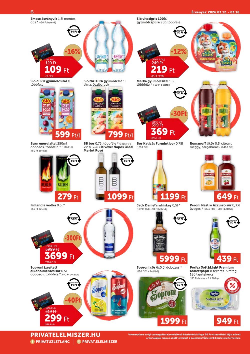 Privát akciós újság 2026.03.12-től - 6. oldal.
