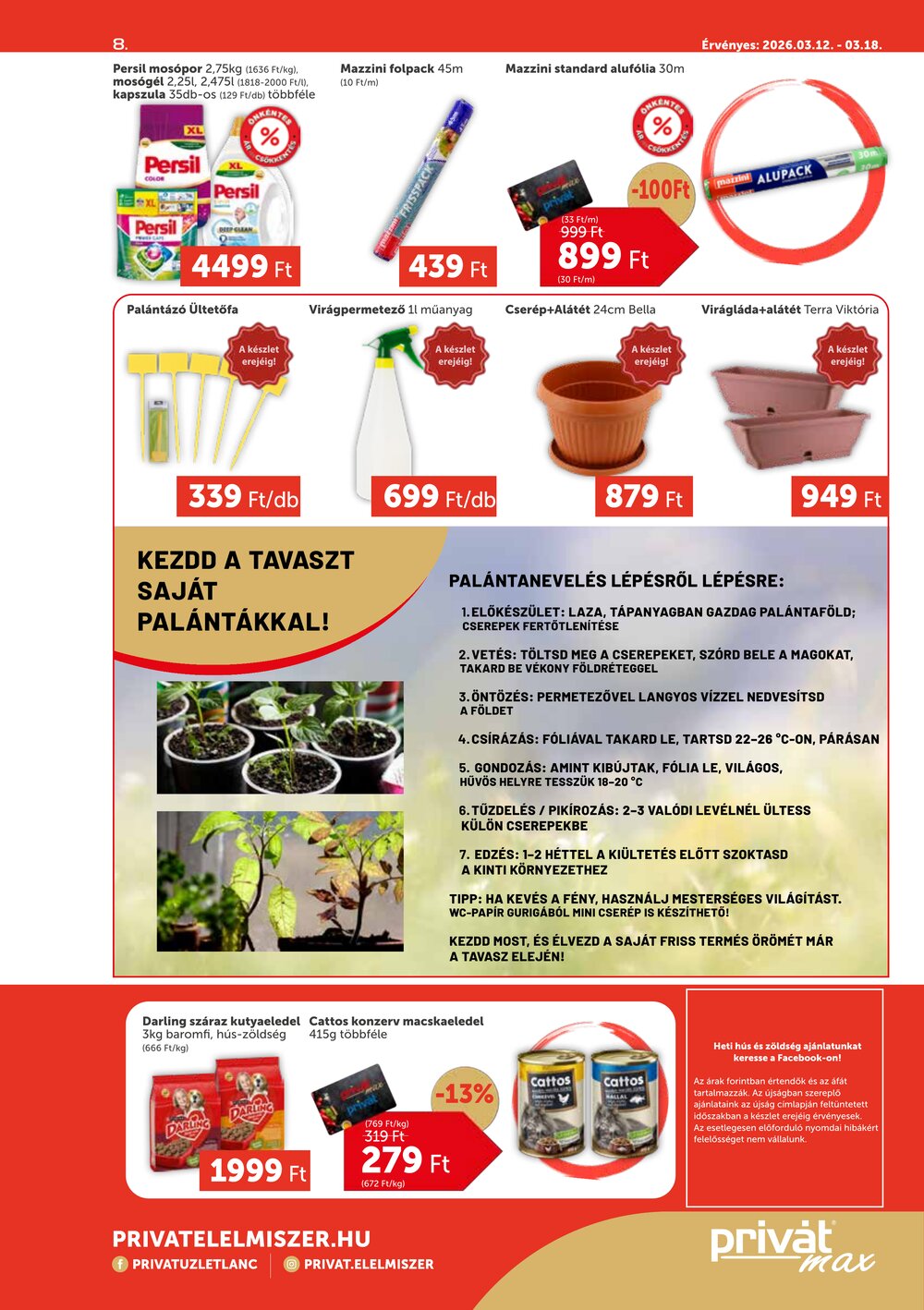 Privát akciós újság 2026.03.12-től - 8. oldal.