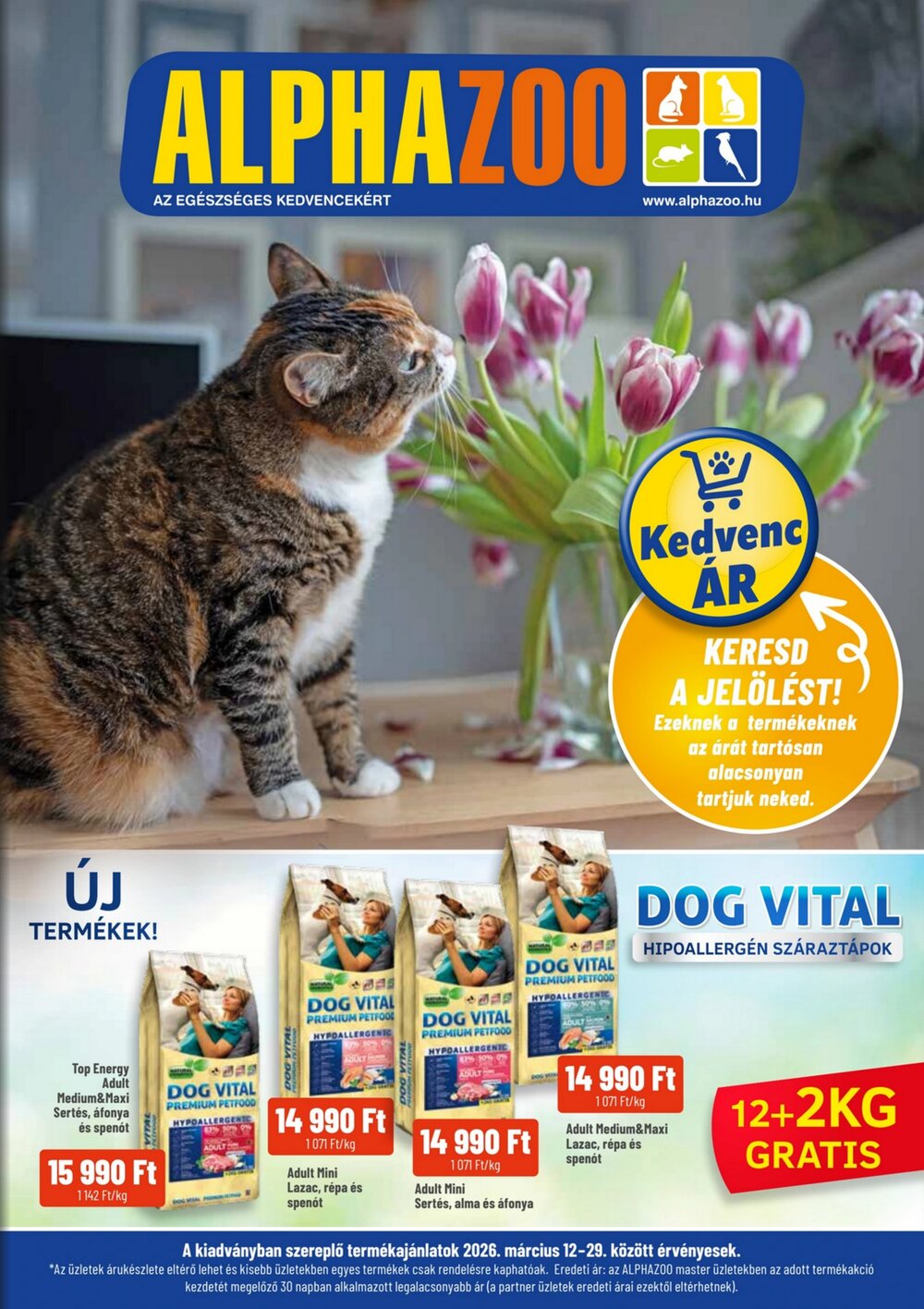 AlphaZoo akciós újság 2026.03.12-től - 1. oldal.