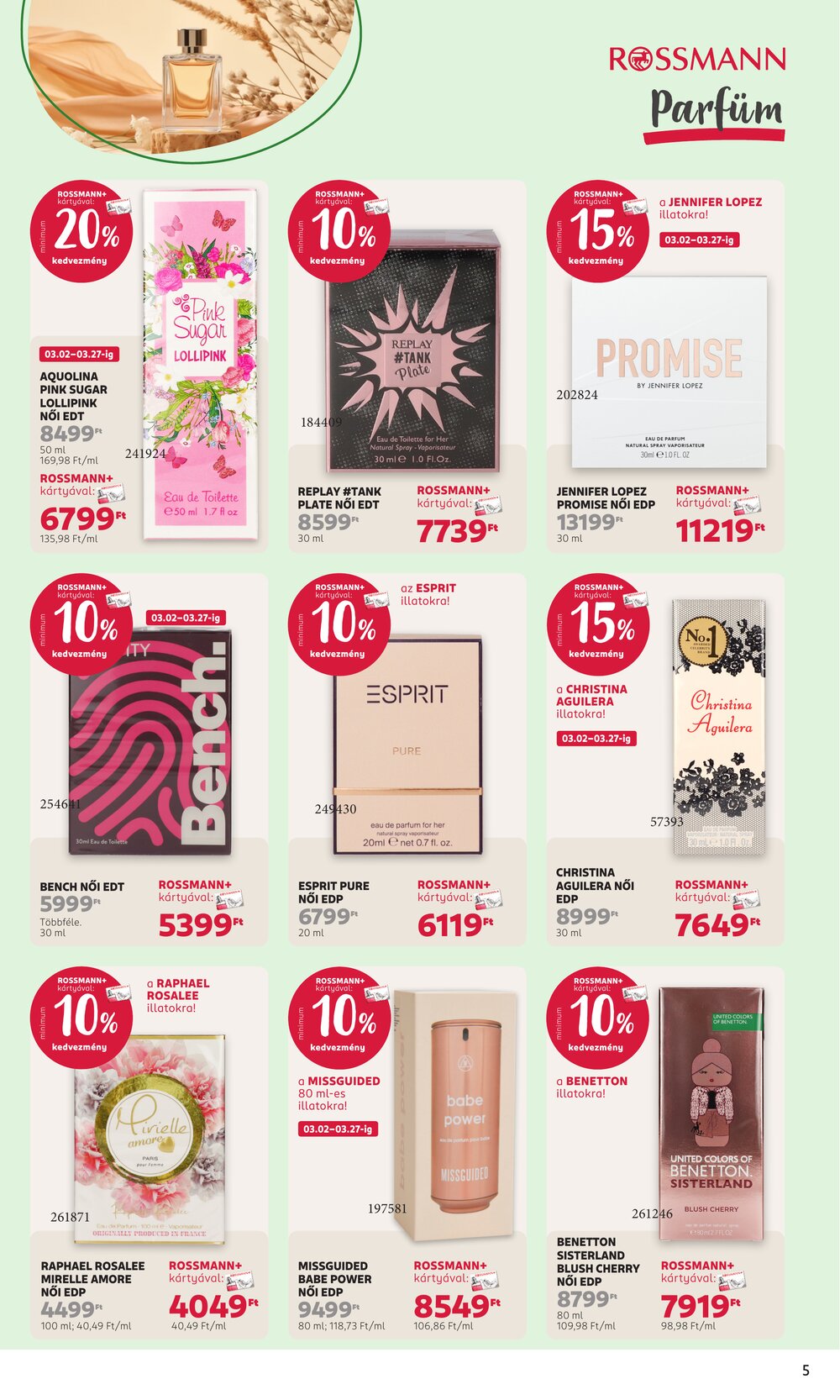 Rossmann akciós újság 2026.03.16-tól - 5. oldal.