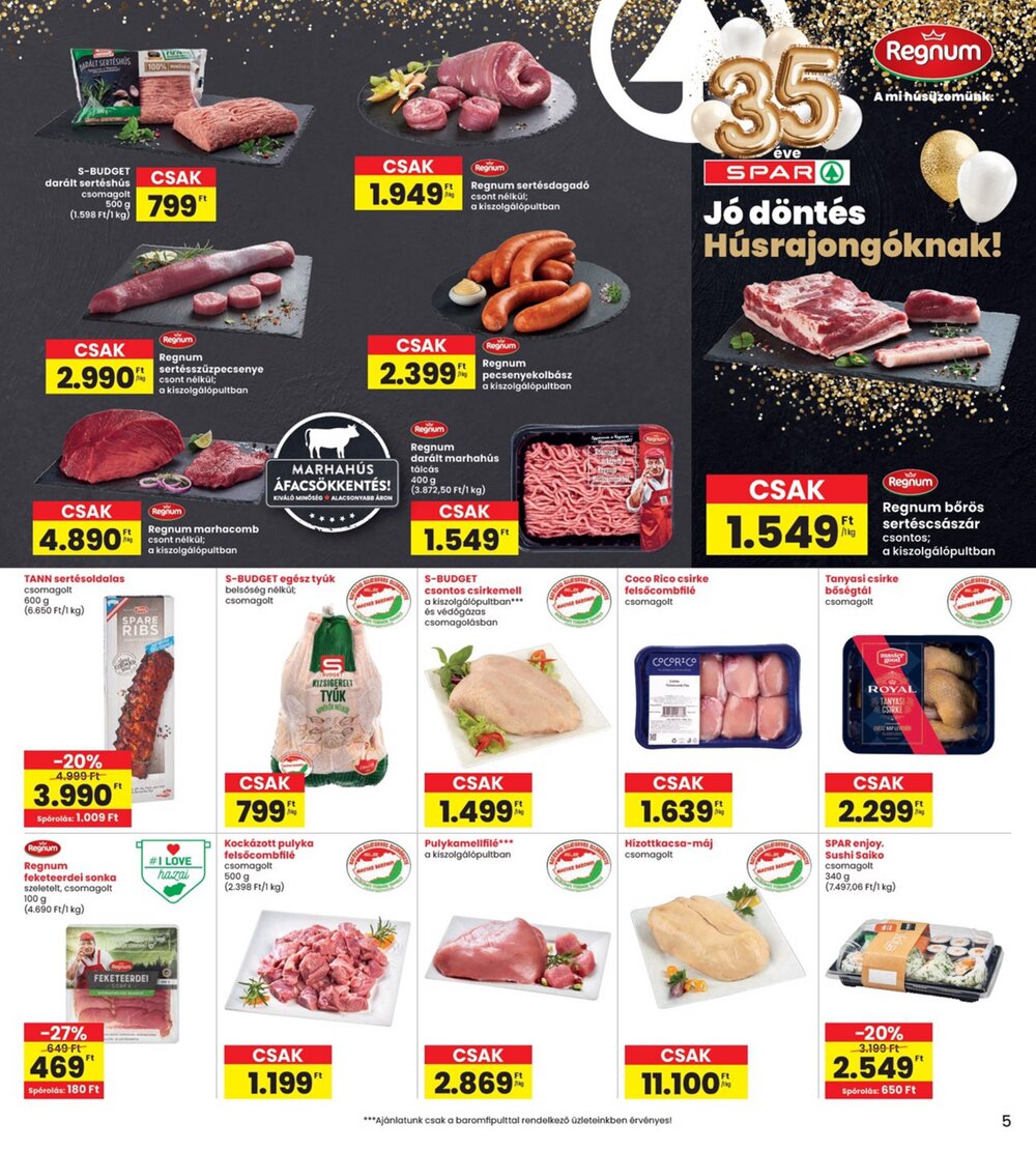 Interspar akciós újság 2026.03.19-től - 5. oldal.