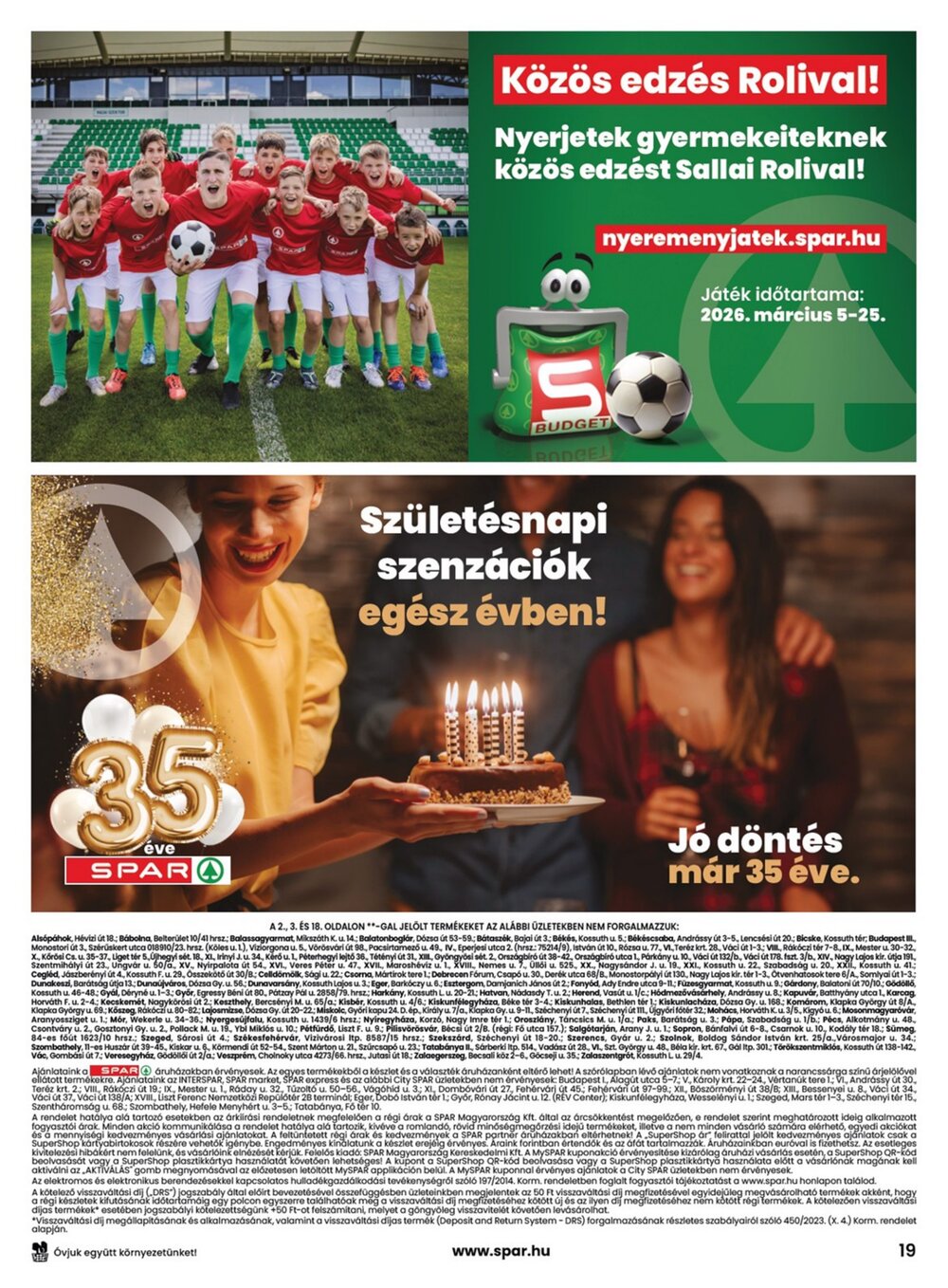 Spar akciós újság 2026.03.19-től - 19. oldal.