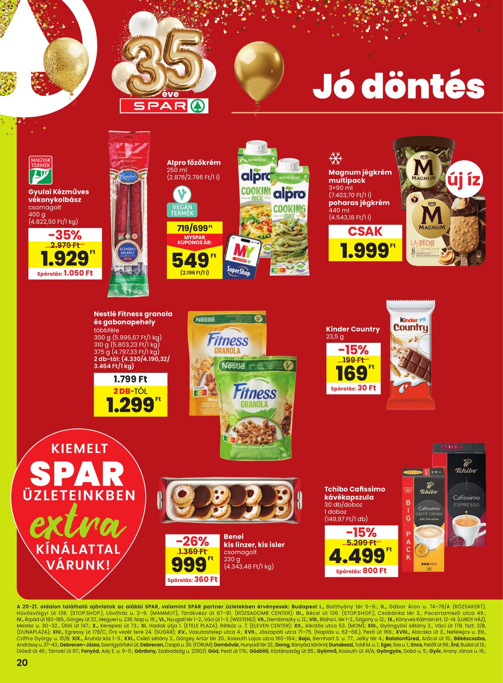 Spar Extra akciós újság 2026.03.19-től - 1. oldal.