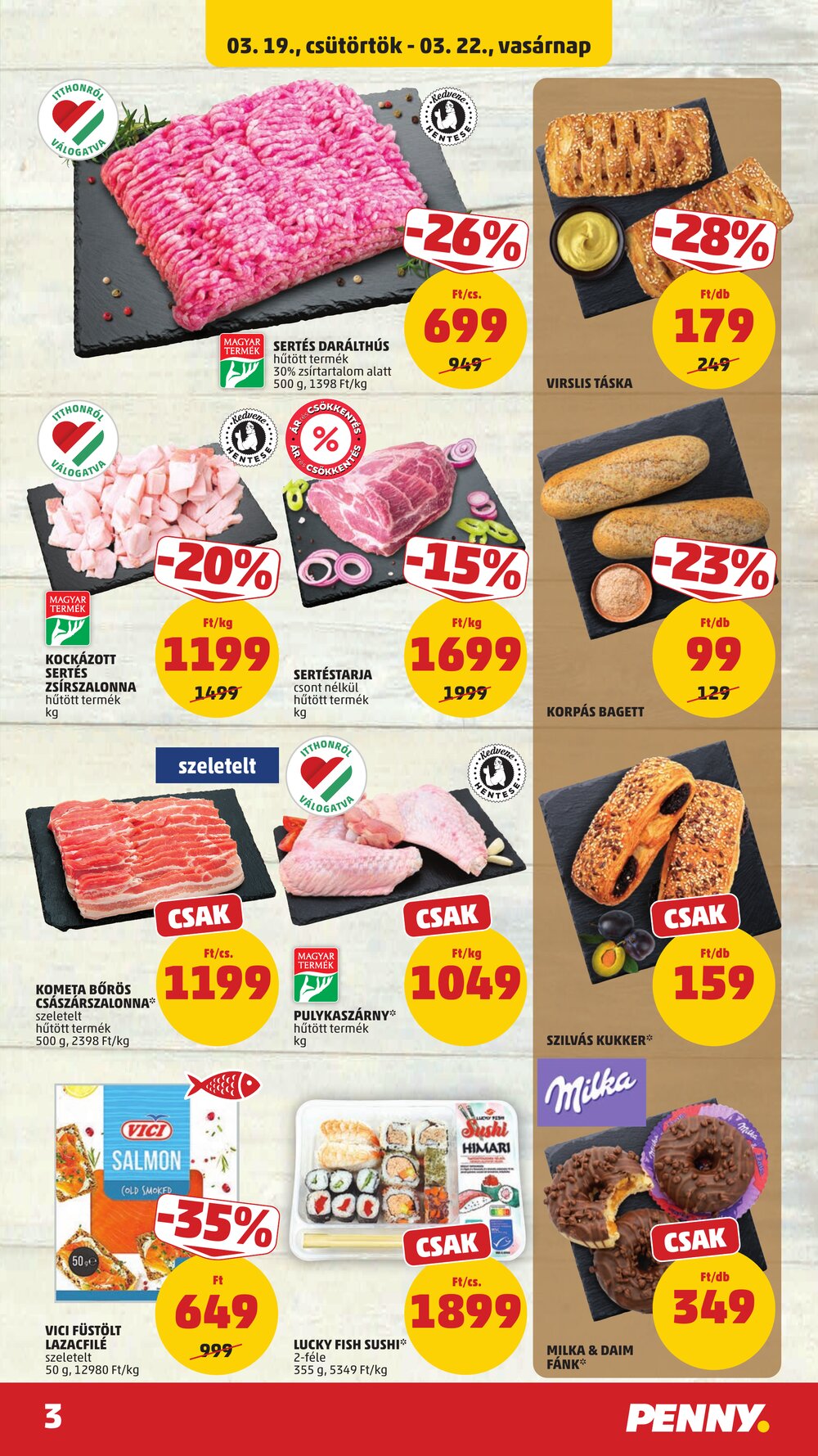 Penny Market akciós újság 2026.03.19-től - 3. oldal.