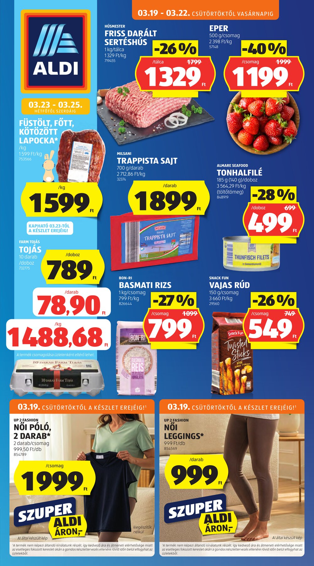 Aldi akciós újság 2026.03.19-től - 1. oldal.