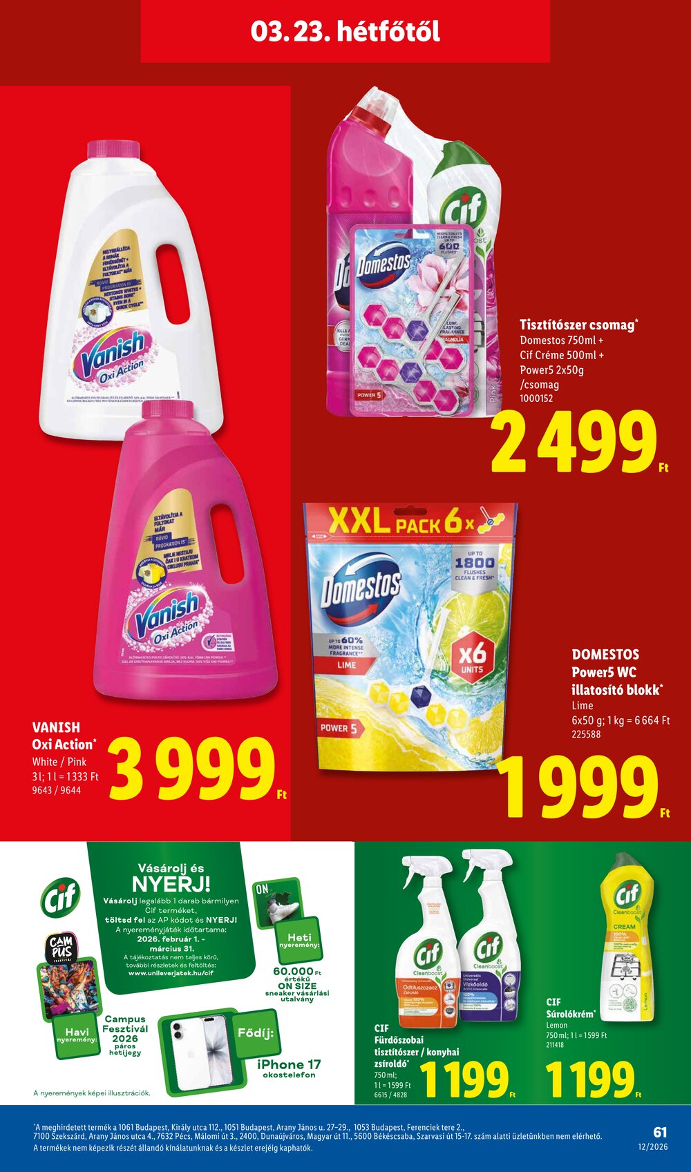 Lidl akciós újság 2026.03.19-től - 61. oldal.