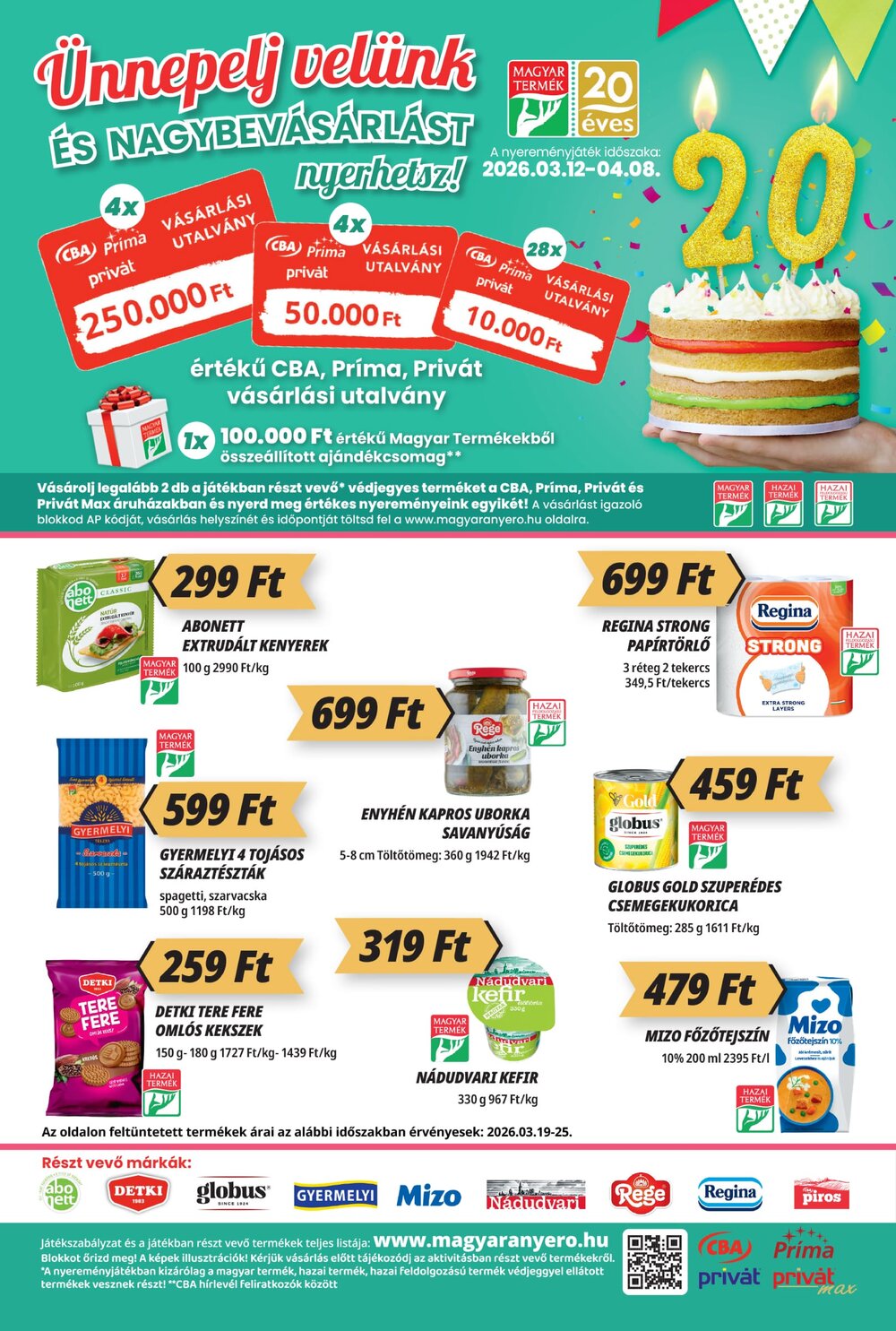 CBA akciós újság 2026.03.19-től - 8. oldal.