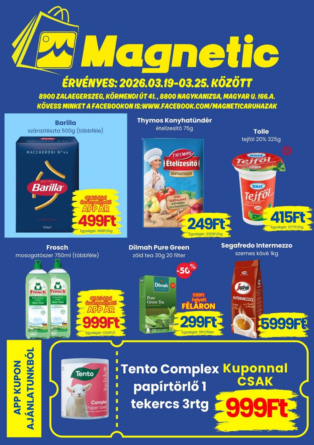 Magnetic áruházak akciós újság 2026.03.19-től - 1. oldal.