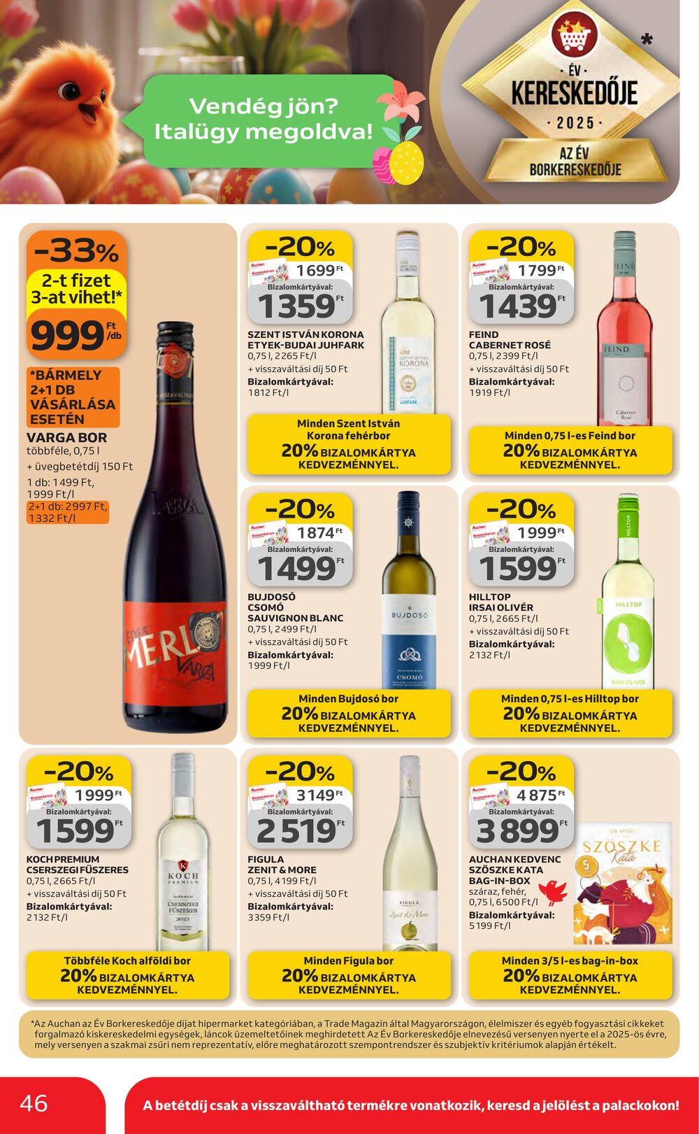 Auchan akciós újság 2026.03.19-től - 46. oldal.