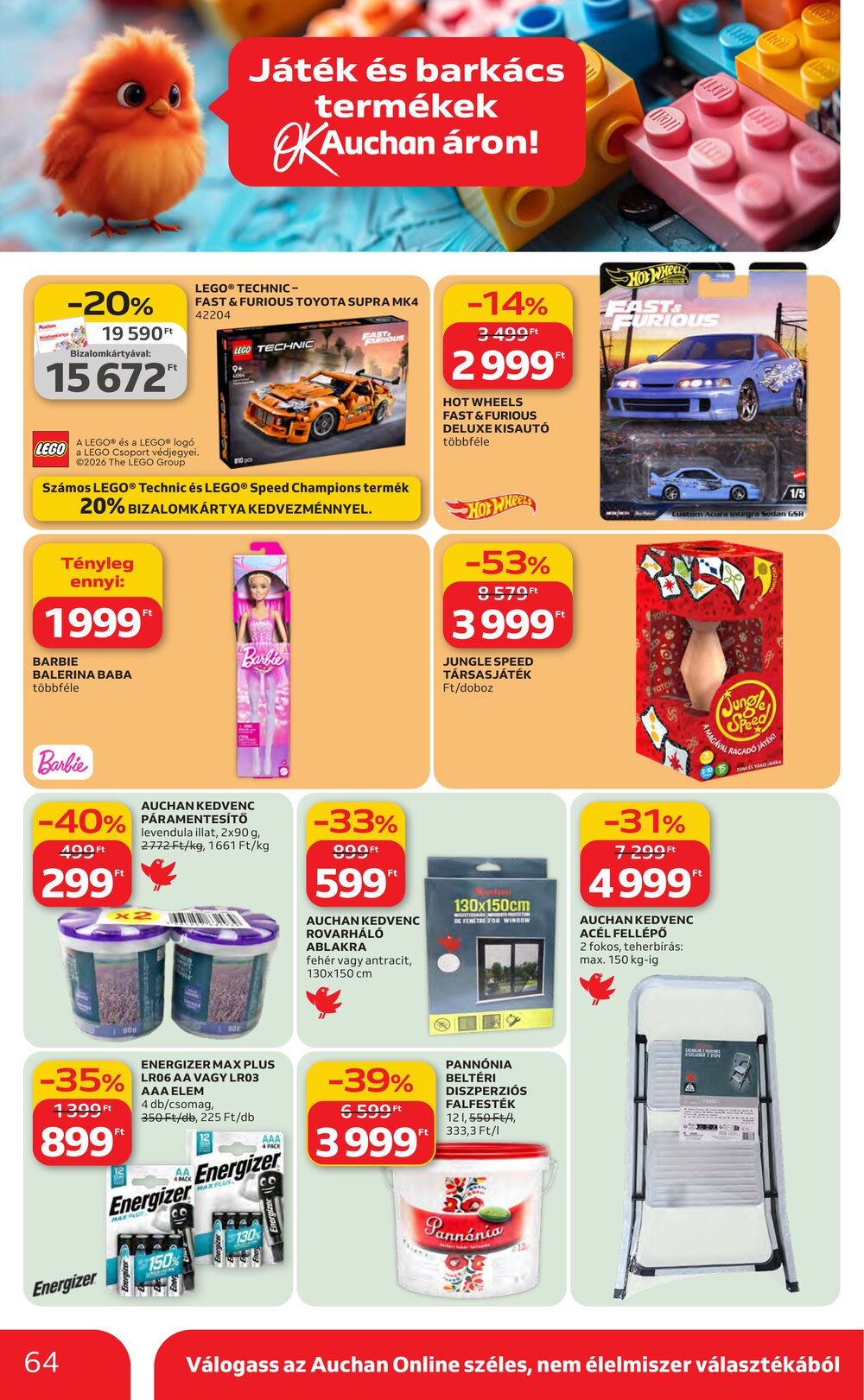 Auchan akciós újság 2026.03.19-től - 64. oldal.