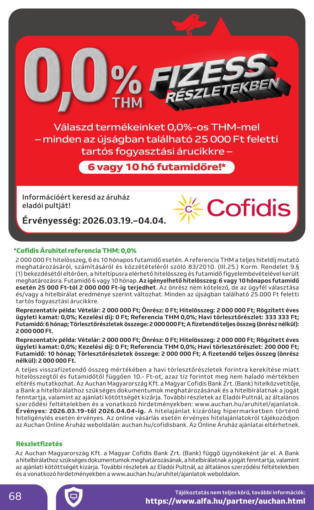 Auchan akciós újság 2026.03.19-től - 68. oldal.