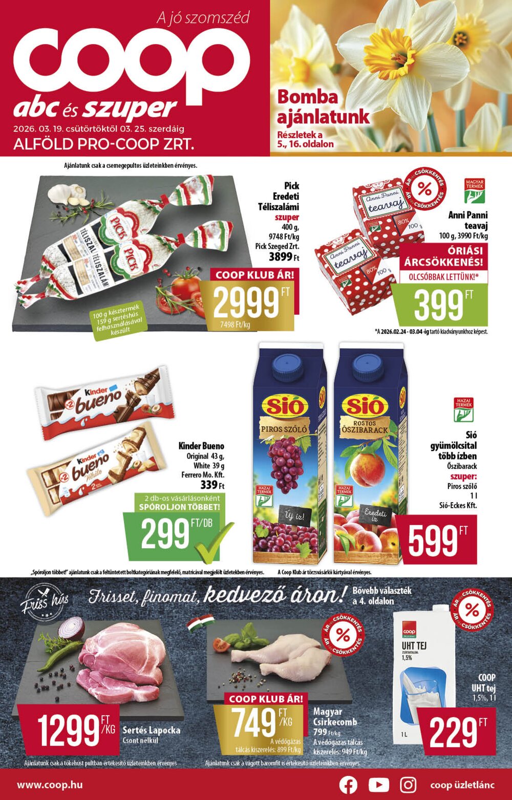 Coop akciós újság 2026.03.19-től - 1. oldal.