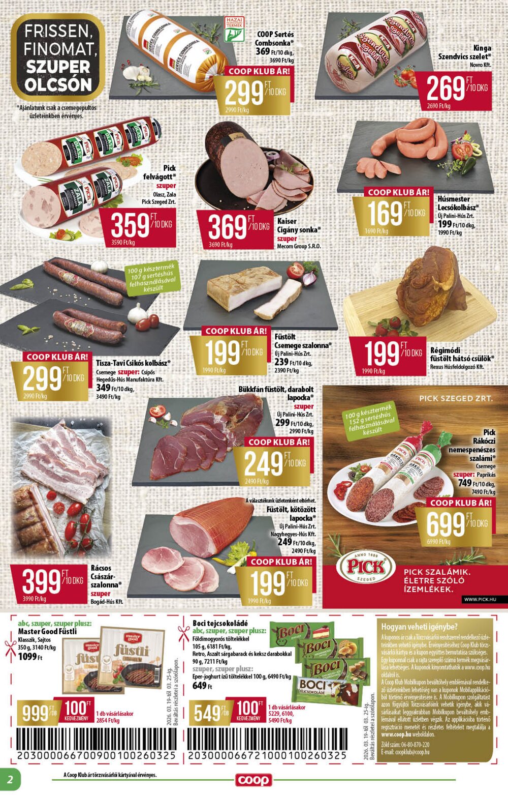 Coop akciós újság 2026.03.19-től - 2. oldal.