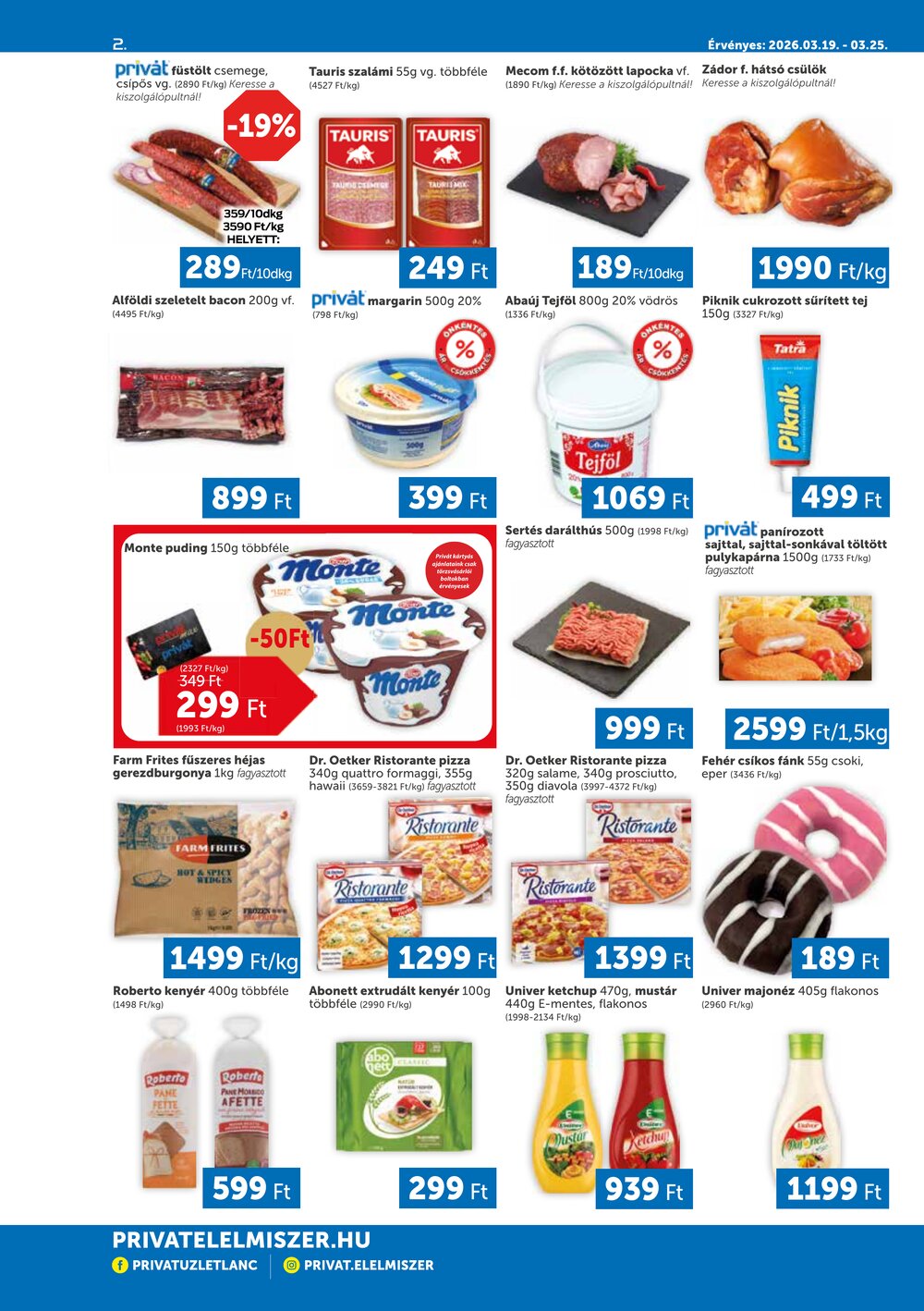 Privát akciós újság 2026.03.19-től - 2. oldal.