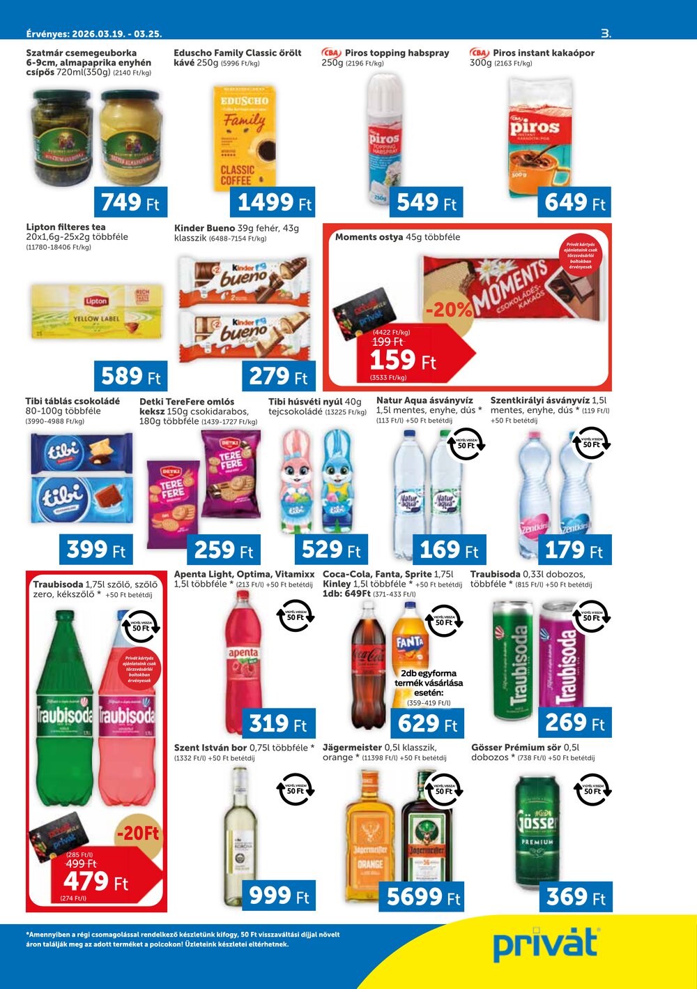 Privát akciós újság 2026.03.19-től - 3. oldal.