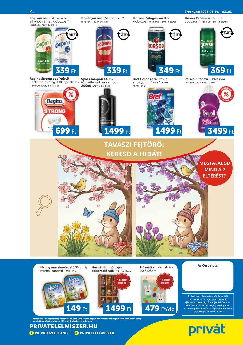 Privát akciós újság 2026.03.19-től - 4. oldal.