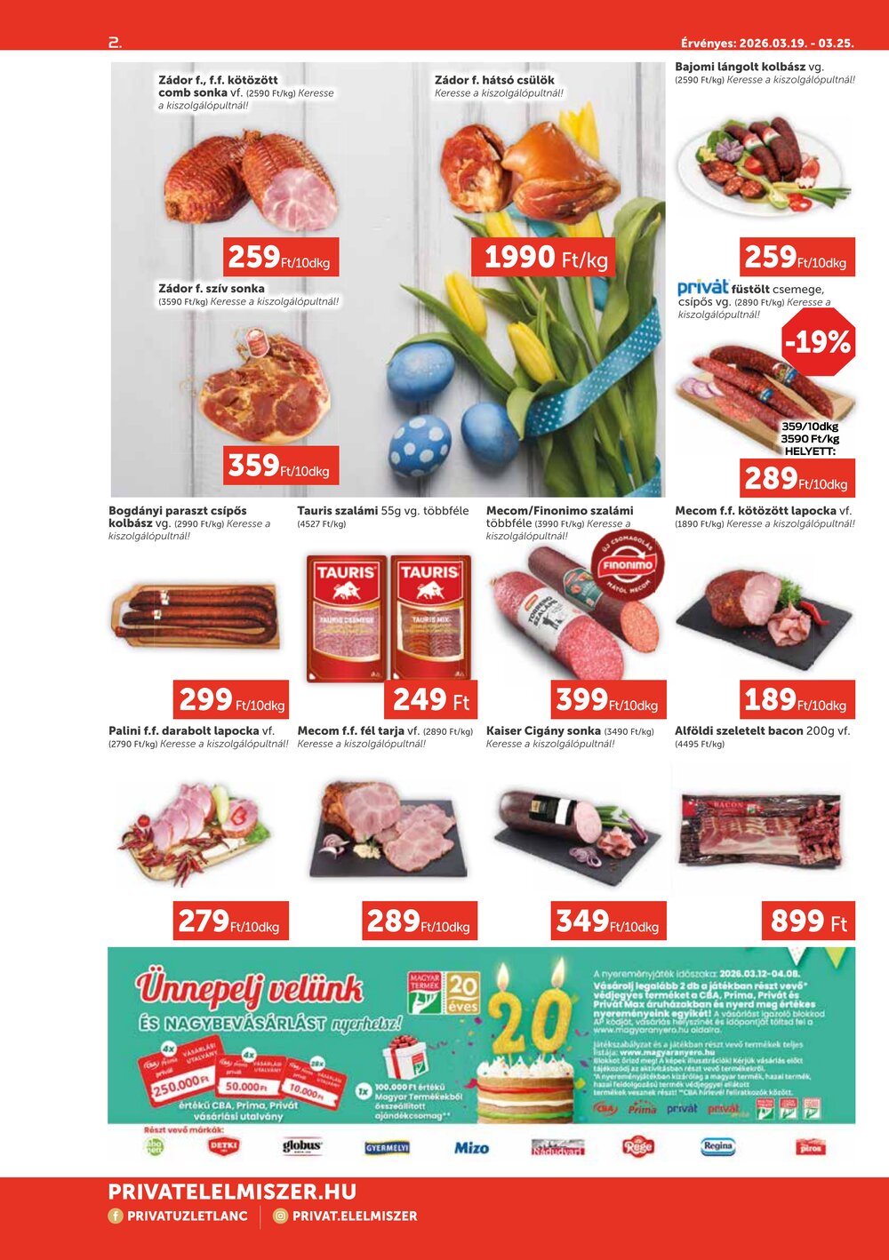 Privát akciós újság 2026.03.19-től - 2. oldal.